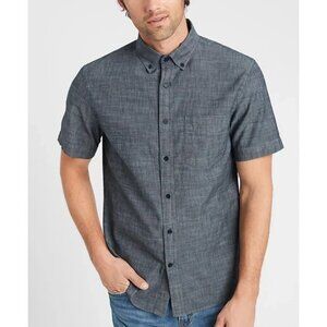 Banana Republic Slim-Fit Softwash Cotton Button-down Shirt Chambray Blue Mens XL